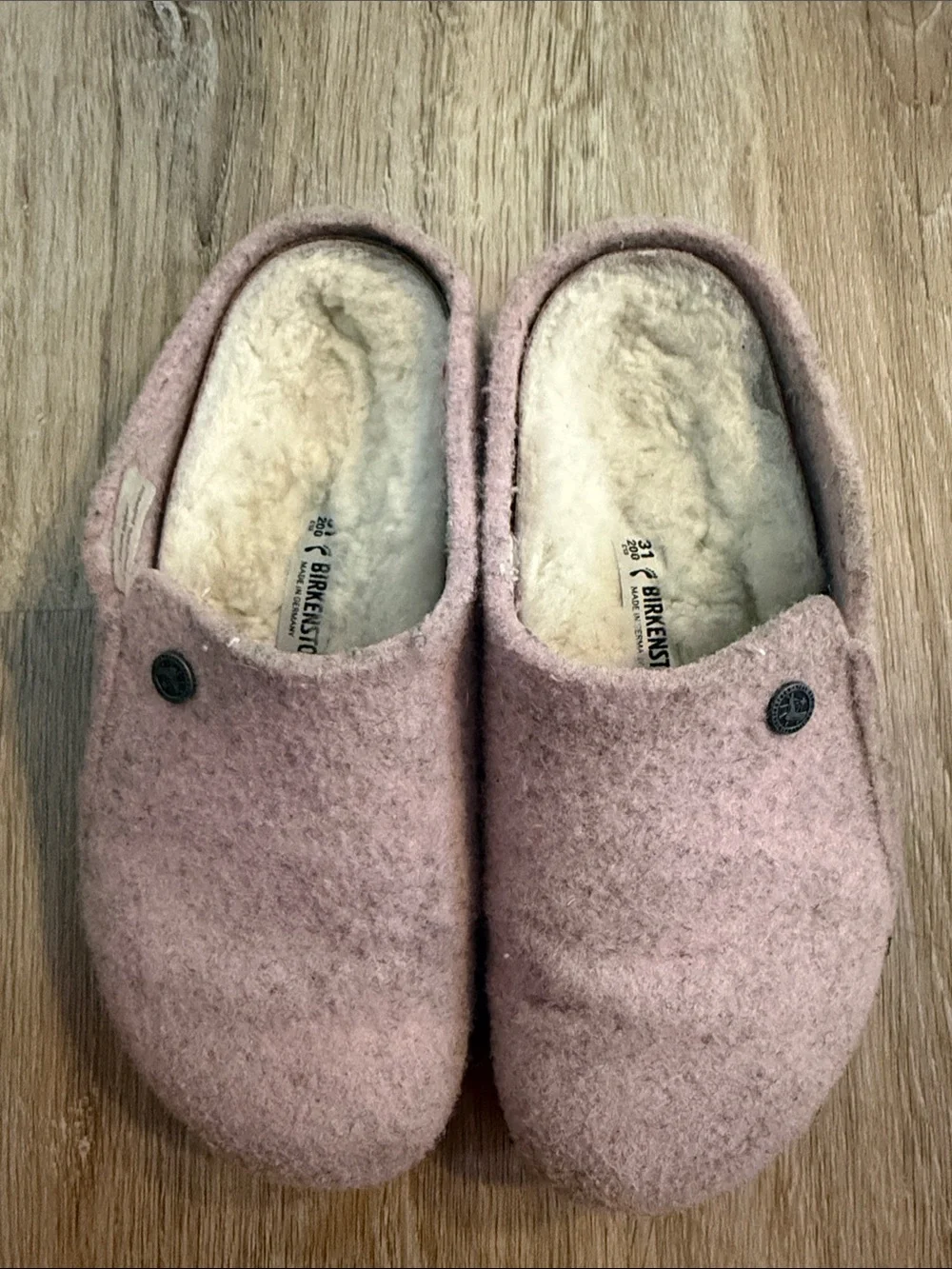 Birkenstock Blush pink Wool Slip-On slipper clog